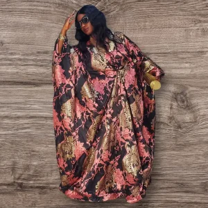 Madina Luxe African Woman Organza Brocade Boubou For Weddings/Special occasions/Plus Size