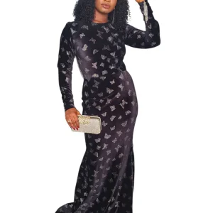 Rahila Haute Couture Woman Beaded Long Dress For Weddings/Special occasions/Plus Size