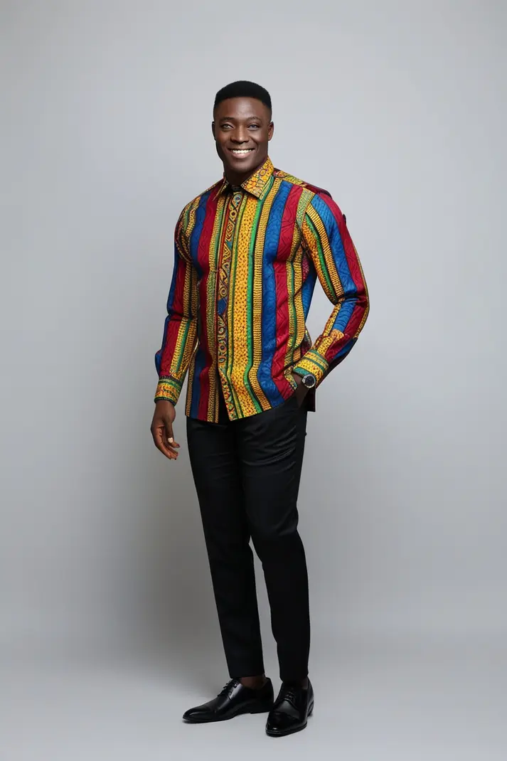 Trousers and shirt. stunning Ankara Men’s Outfit.