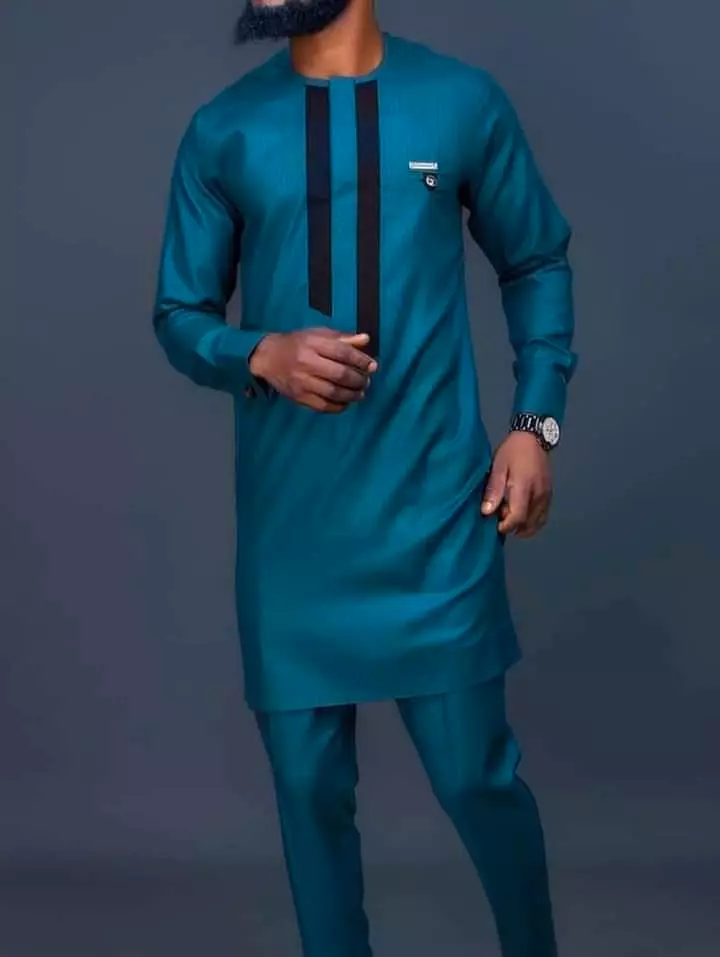 Teal African Suit for Men | Dashiki Men's Clothing